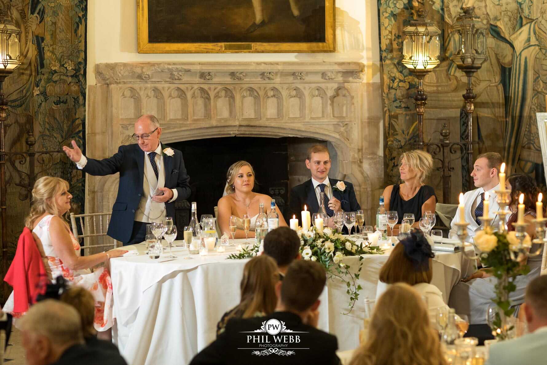 Berkley Castle Wedding Photography wedding reception speeches