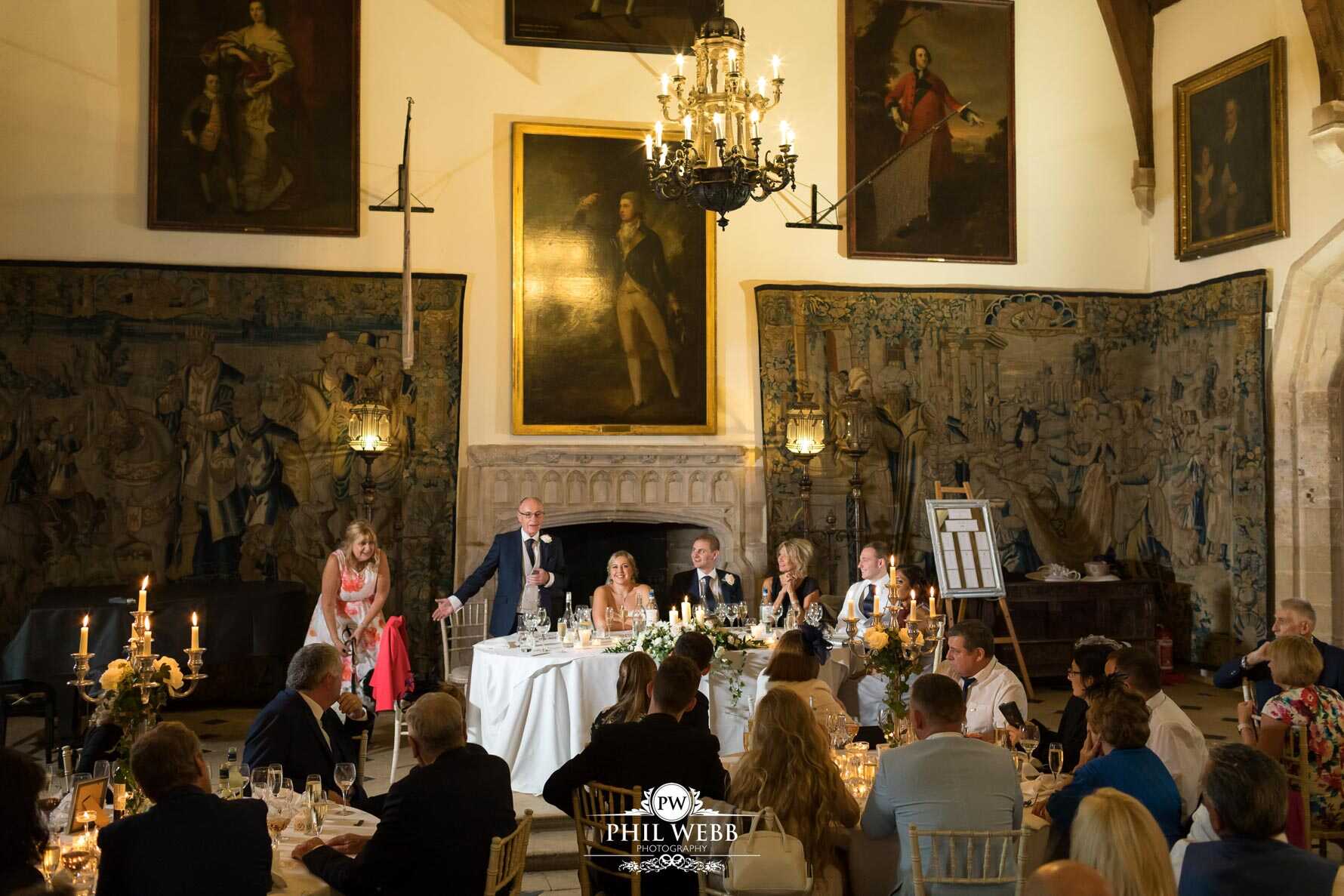 Berkley Castle Wedding Photography wedding reception speeches