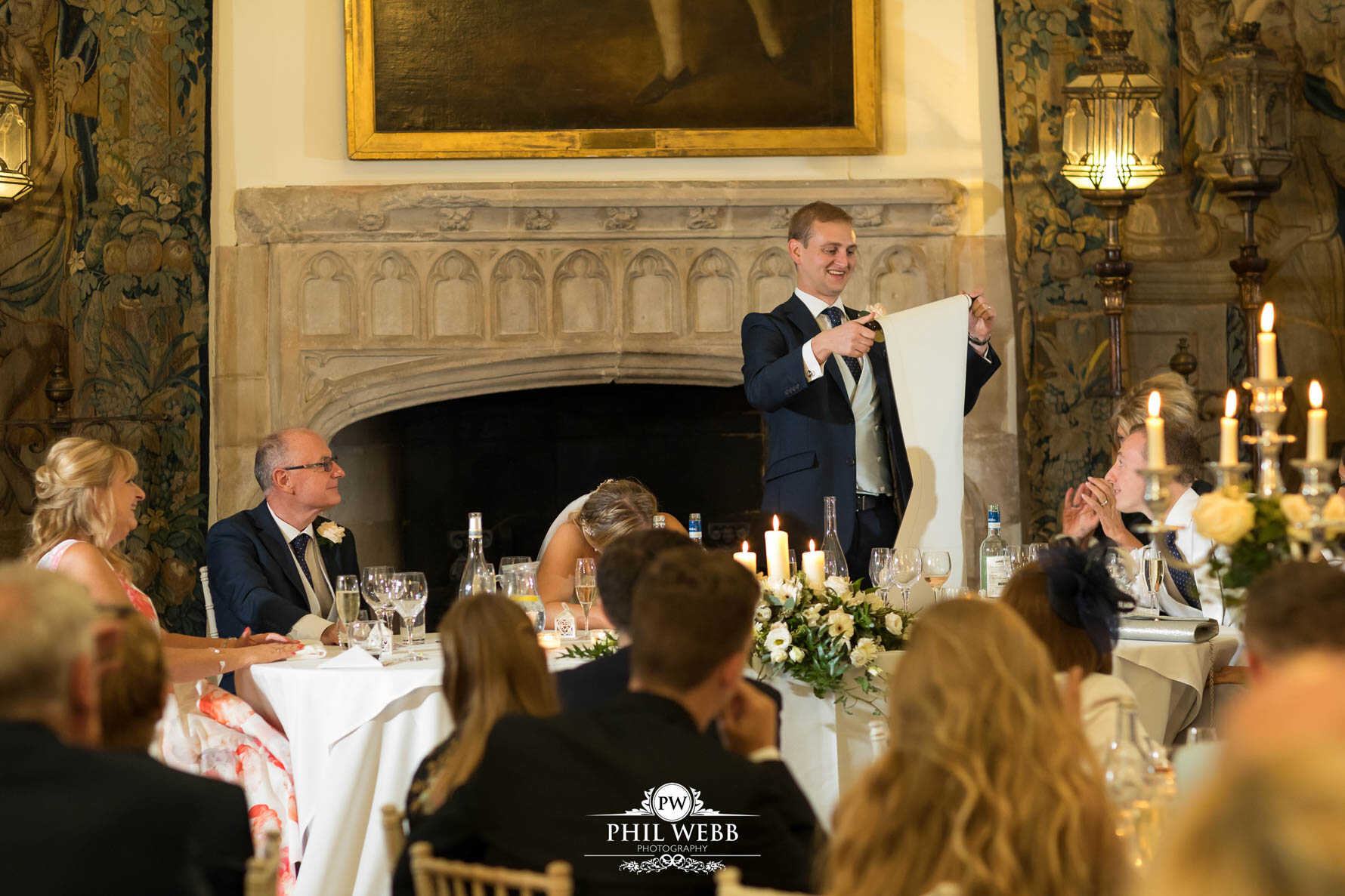 Berkley Castle Wedding Photography wedding reception speeches