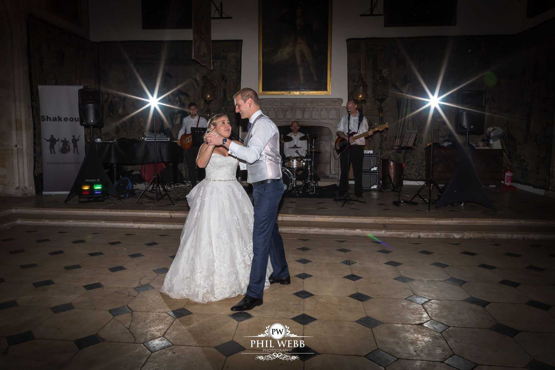 Berkley Castle Wedding Photography bride and grooms first dance
