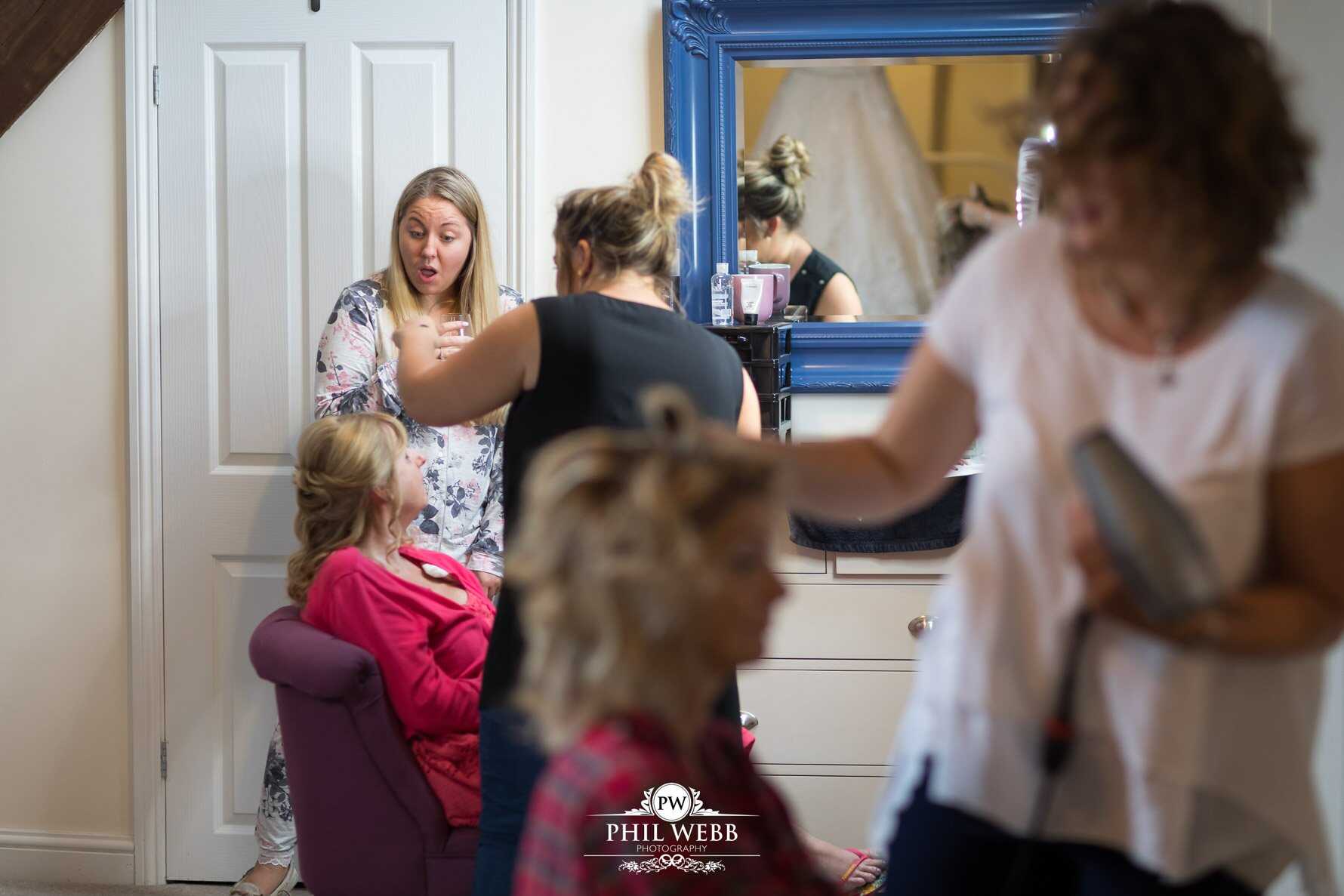 Berkley Castle Wedding Photography bridal preparations
