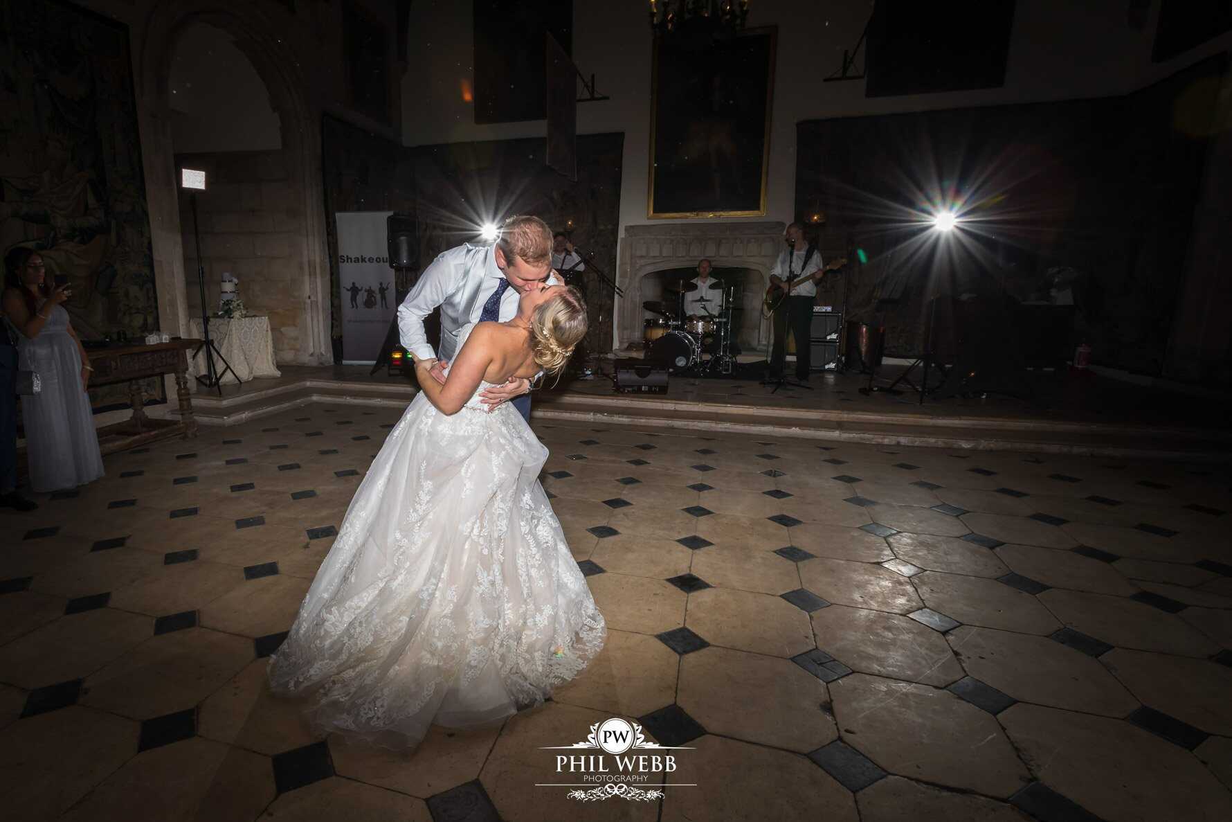Berkley Castle Wedding Photography bride and grooms first dance
