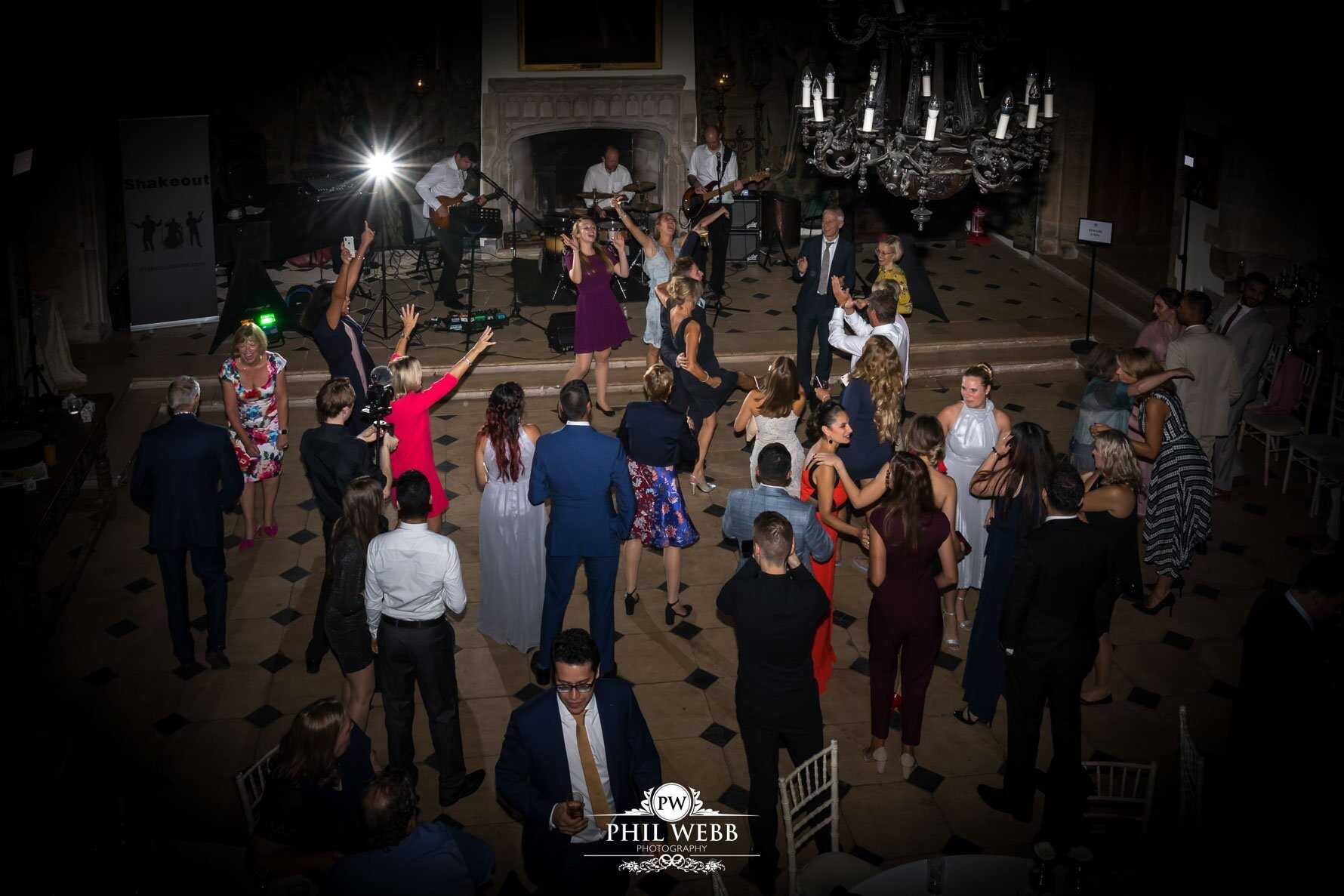 Berkley Castle Wedding Photography guests dancing party