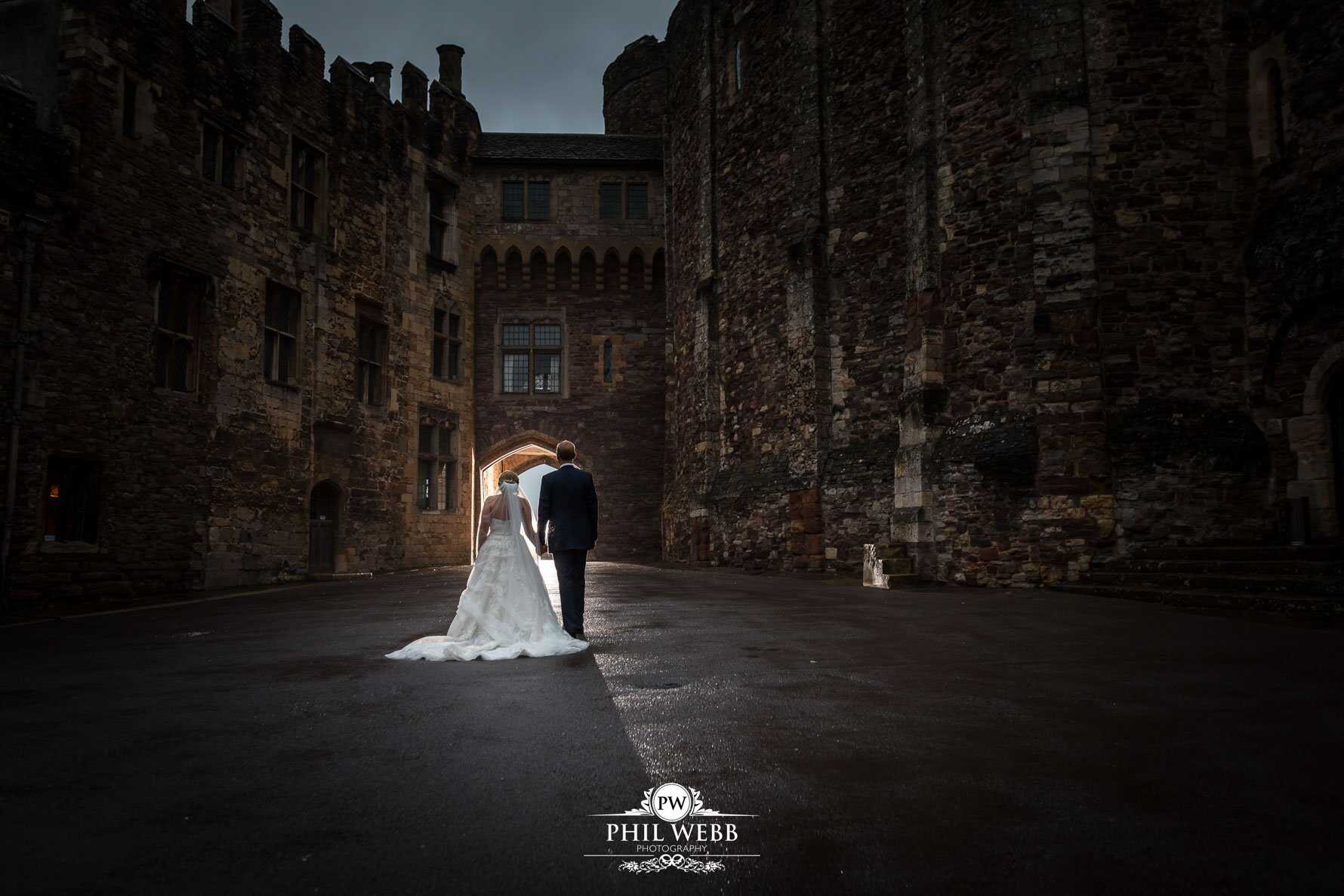 Berkley Castle Wedding Photography bride and groom evening portrait