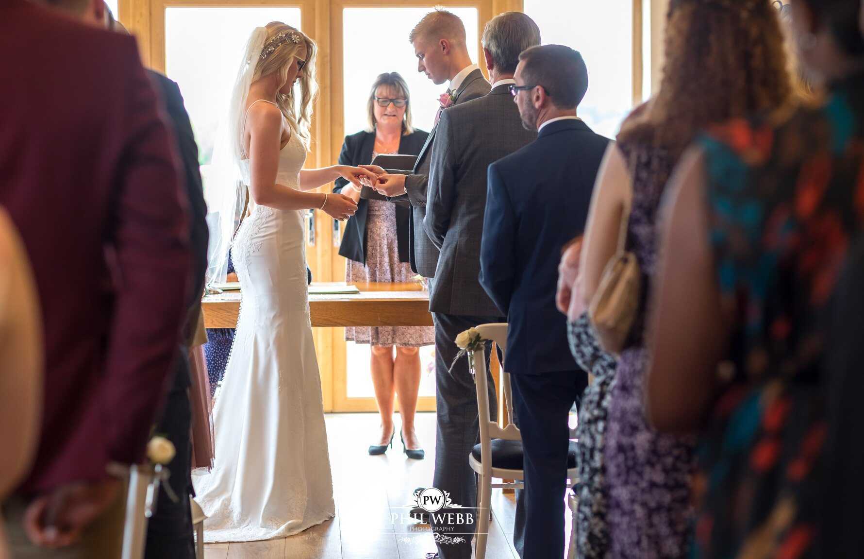 Borddesley Park Farm Wedding Photography Indoor Wedding Ceremony