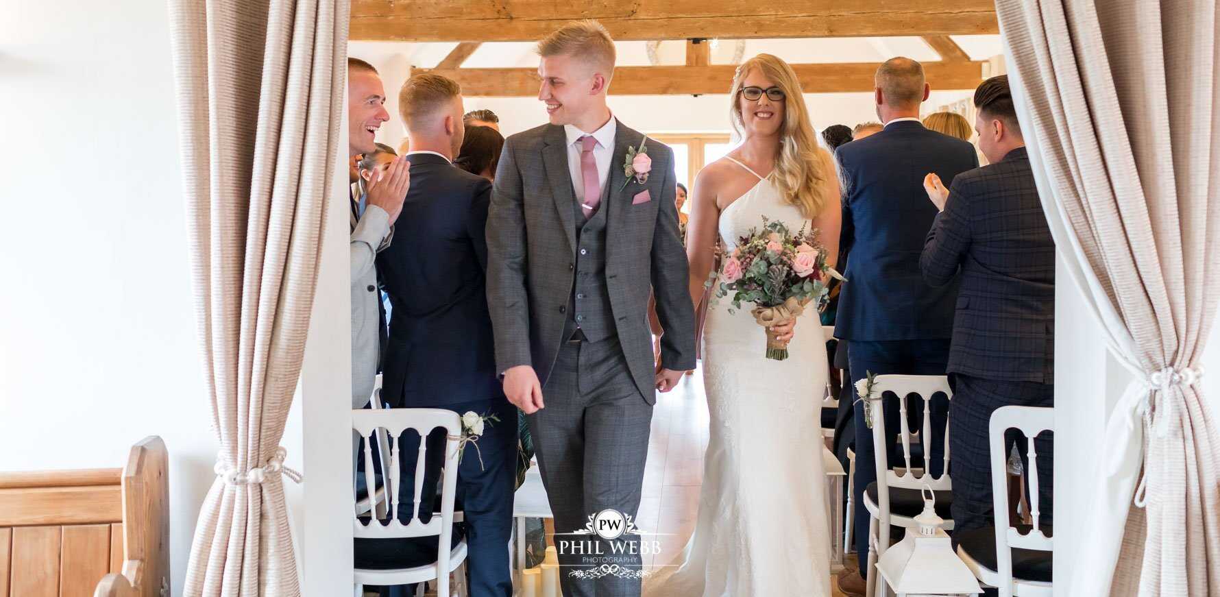 Borddesley Park Farm Wedding Photography Indoor Wedding Ceremony