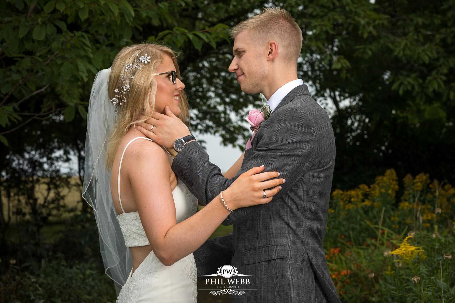 Borddesley Park Farm Wedding Photography bride and groom portrait