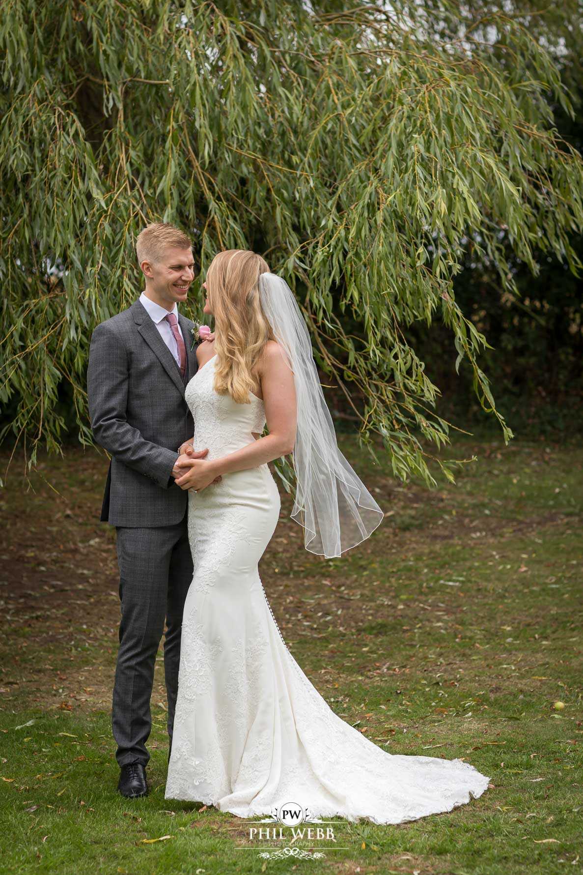 Borddesley Park Farm Wedding Photography bride and groom portrait