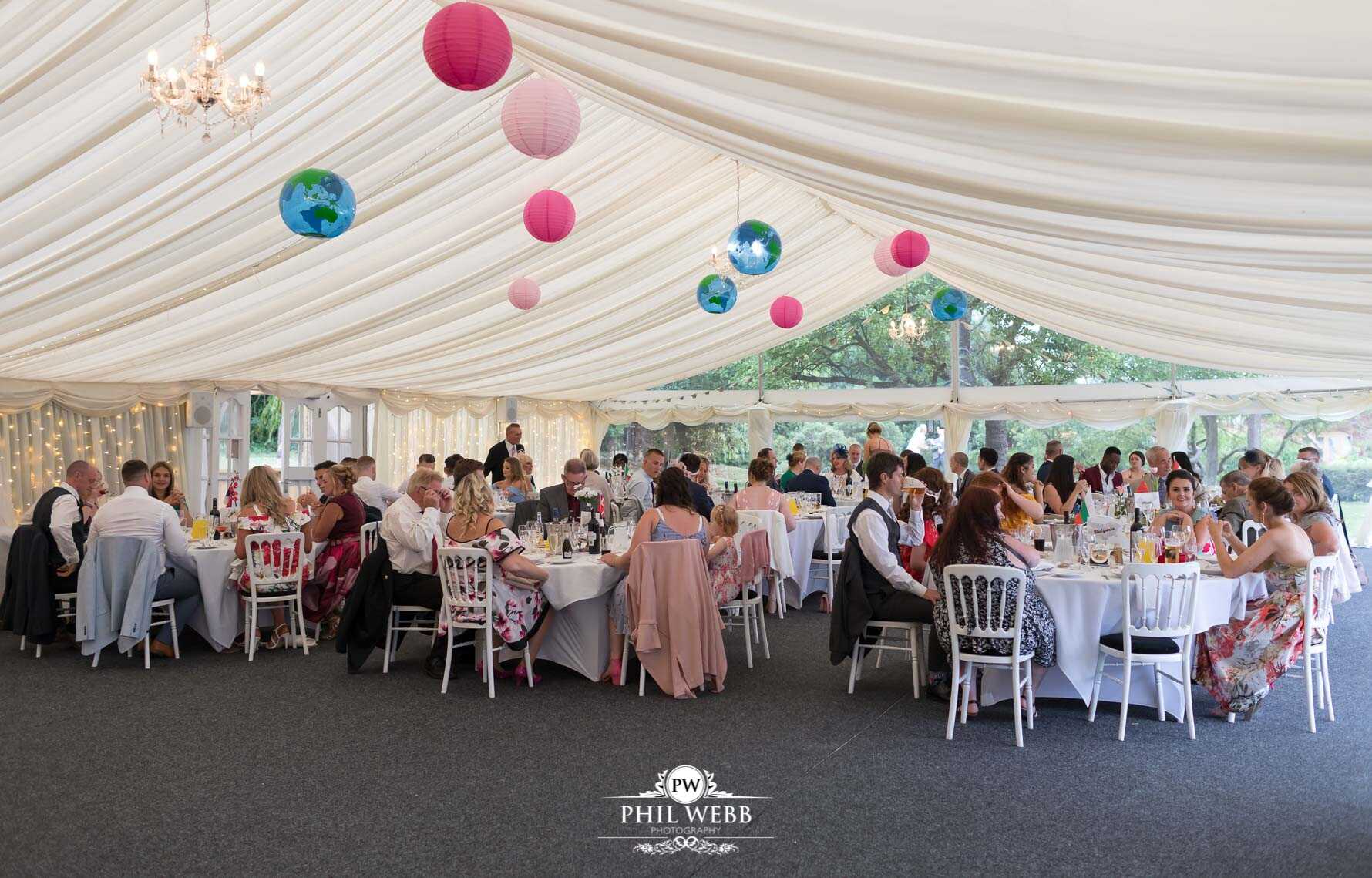 Borddesley Park Farm Wedding Photography reception speeches