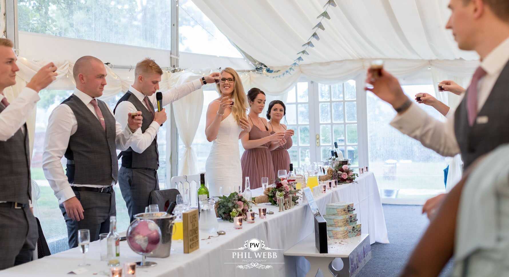 Borddesley Park Farm Wedding Photography reception speeches
