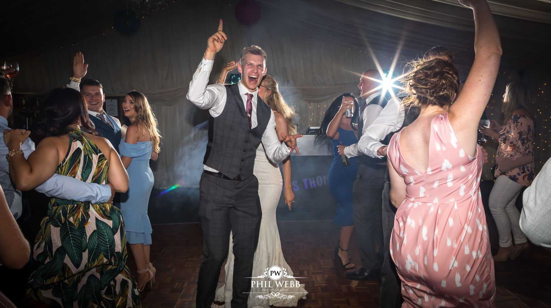 Borddesley Park Farm Wedding Photography party dancing