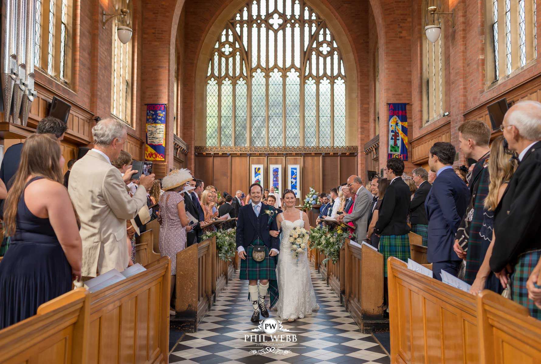 Dean Close School Chapel Wedding Photography wedding ceremony