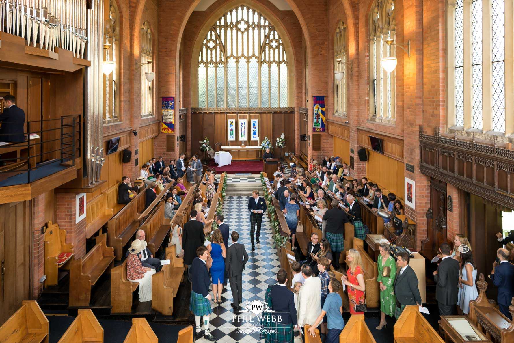 Dean Close School Chapel Wedding Photography wedding ceremony