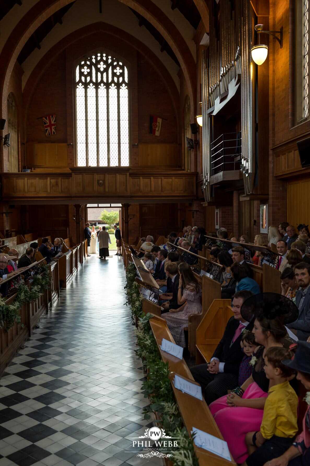 Dean Close School Chapel Wedding Photography wedding ceremony