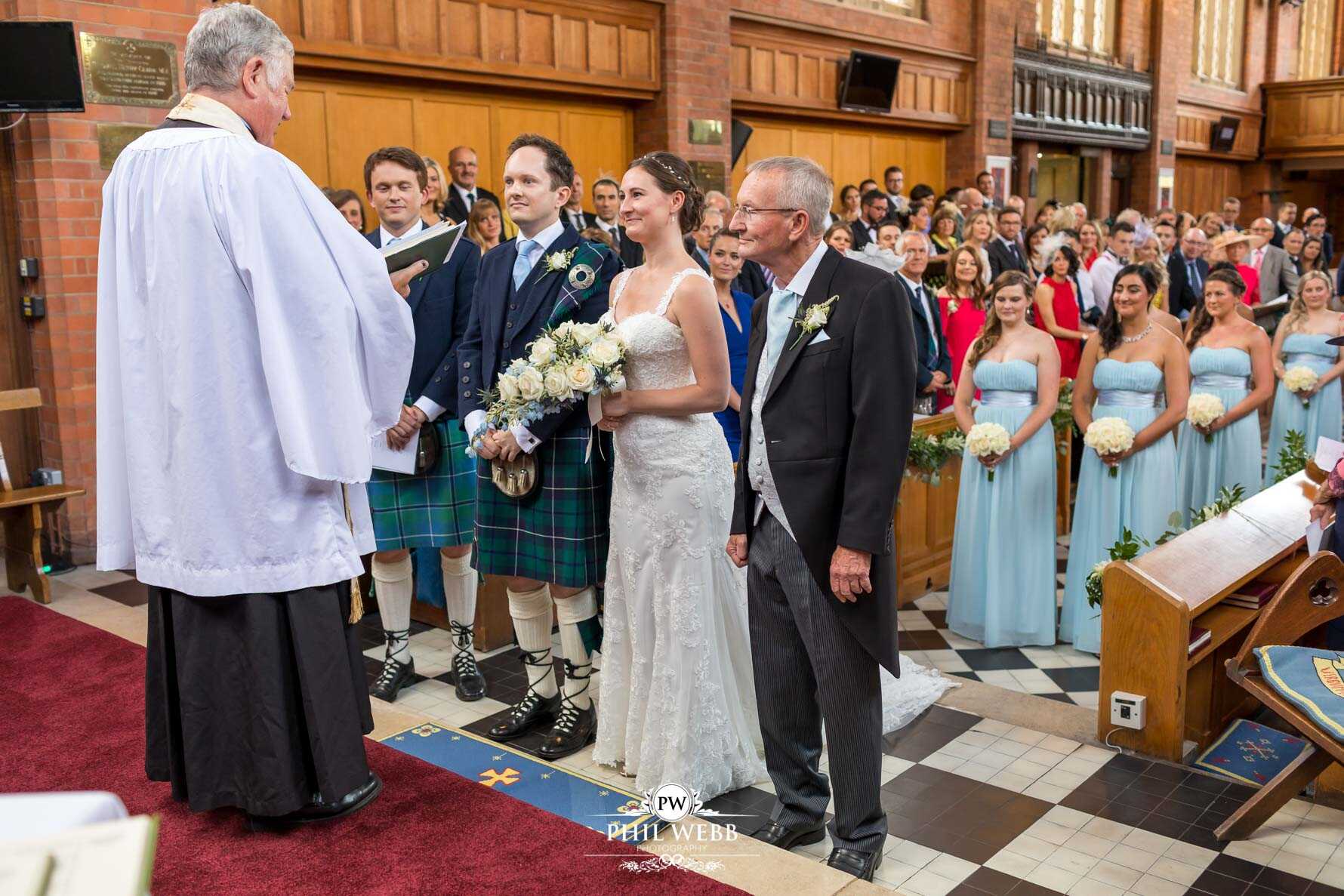 Dean Close School Chapel Wedding Photography wedding ceremony