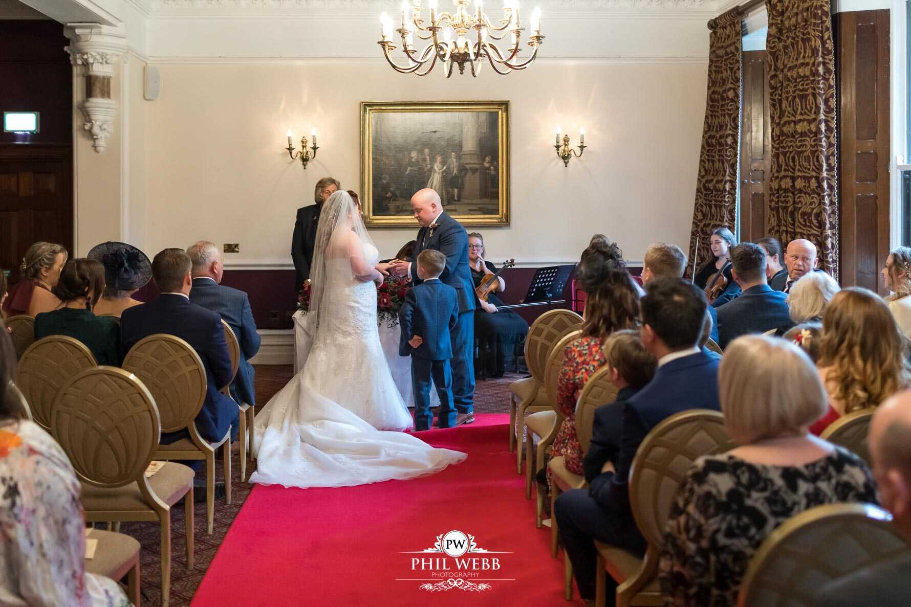 Ettington Park Hotel Wedding Photography indoor wedding ceremony