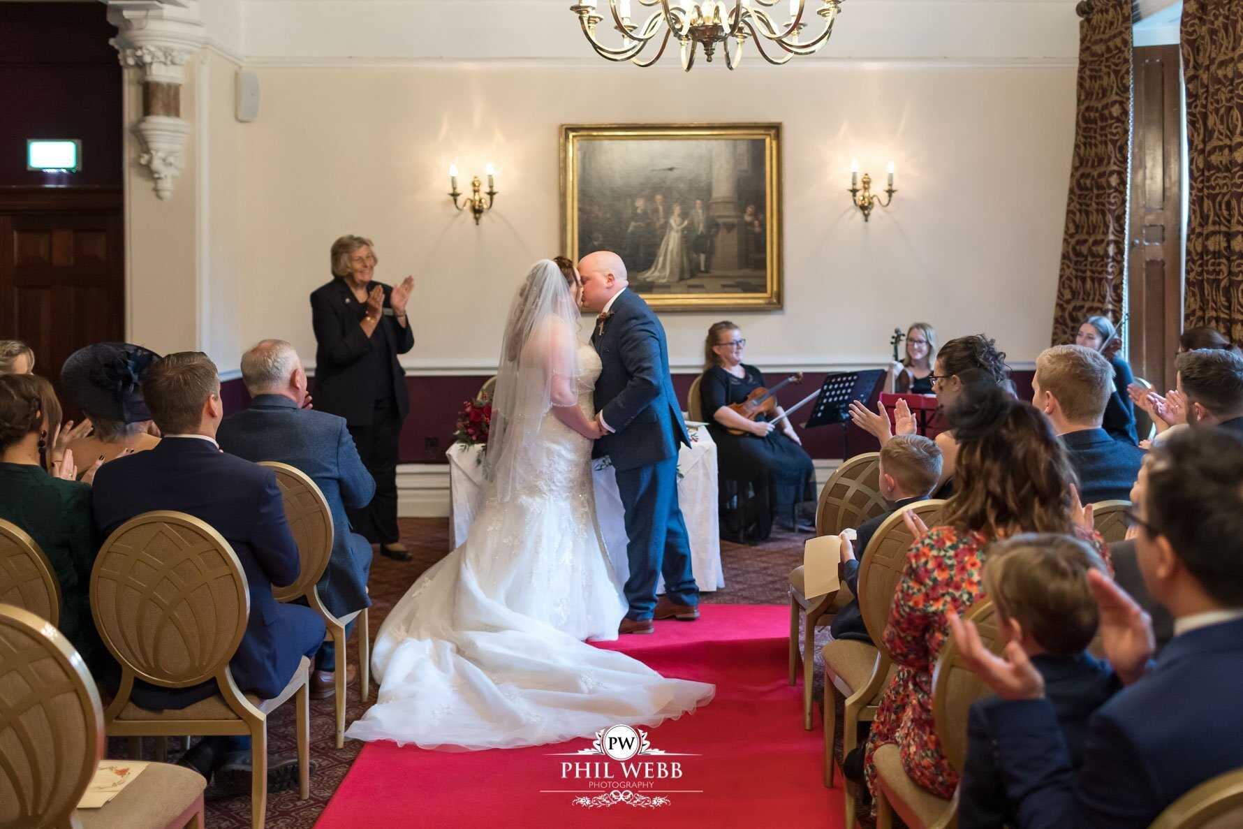 Ettington Park Hotel Wedding Photography indoor wedding ceremony