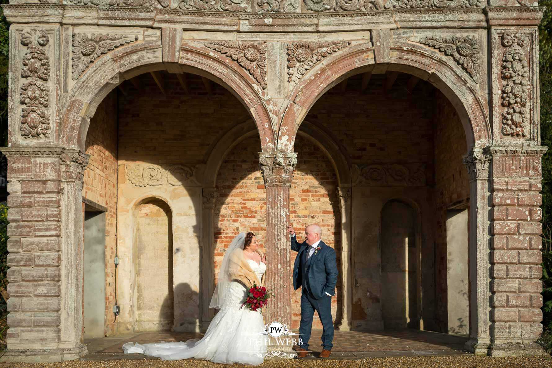 Ettington Park Hotel Wedding Photography bride and groom portrait