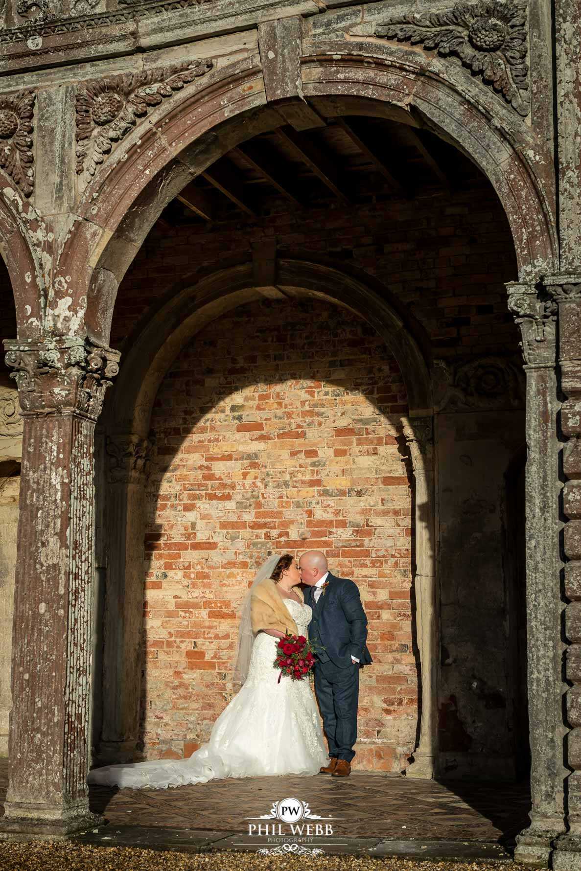 Ettington Park Hotel Wedding Photography bride and groom portrait
