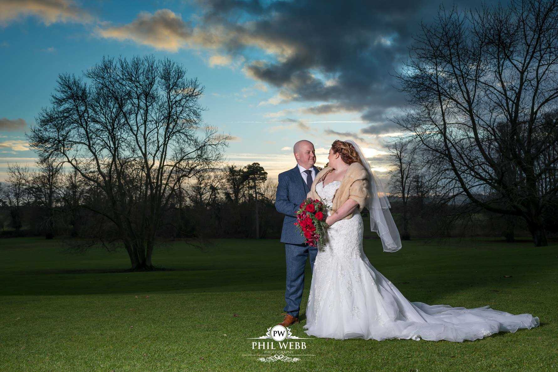 Ettington Park Hotel Wedding Photography bride and groom portrait