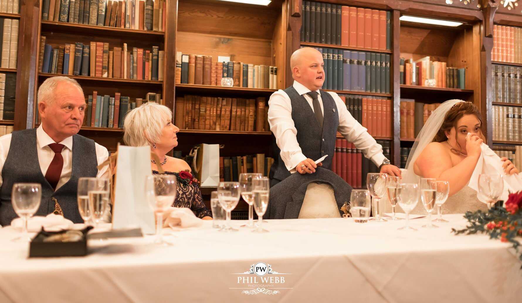 Ettington Park Hotel Wedding Photography reception speeches