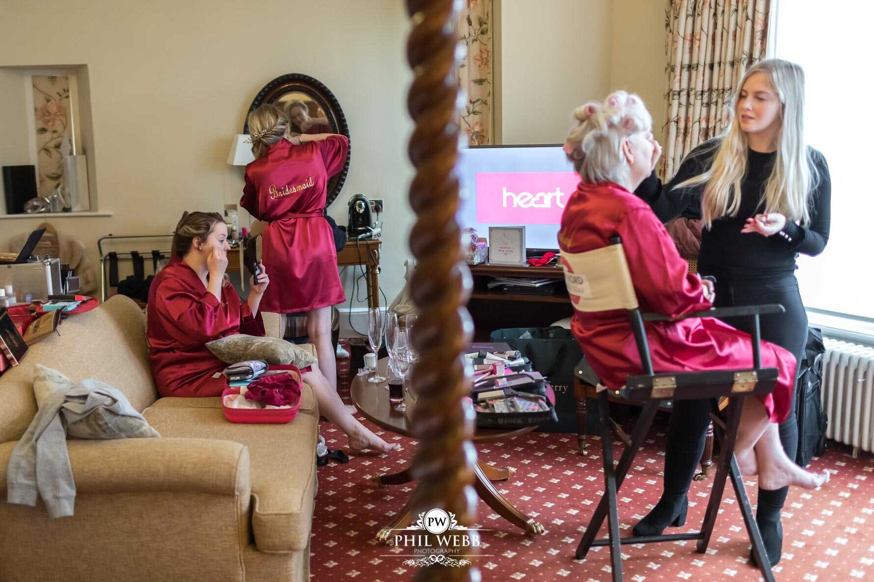 Ettington Park Hotel Wedding Photography bride preparations