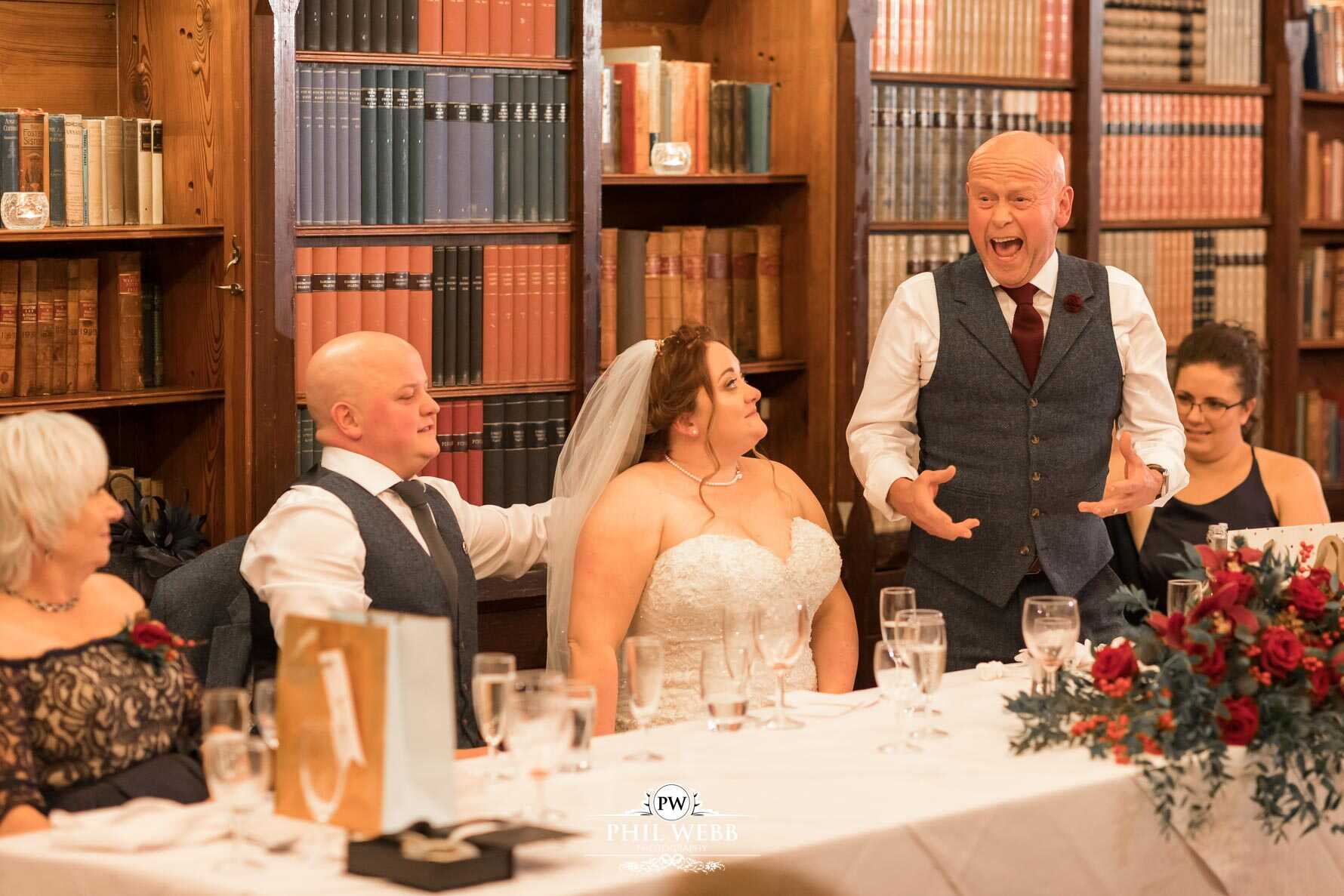 Ettington Park Hotel Wedding Photography reception speeches