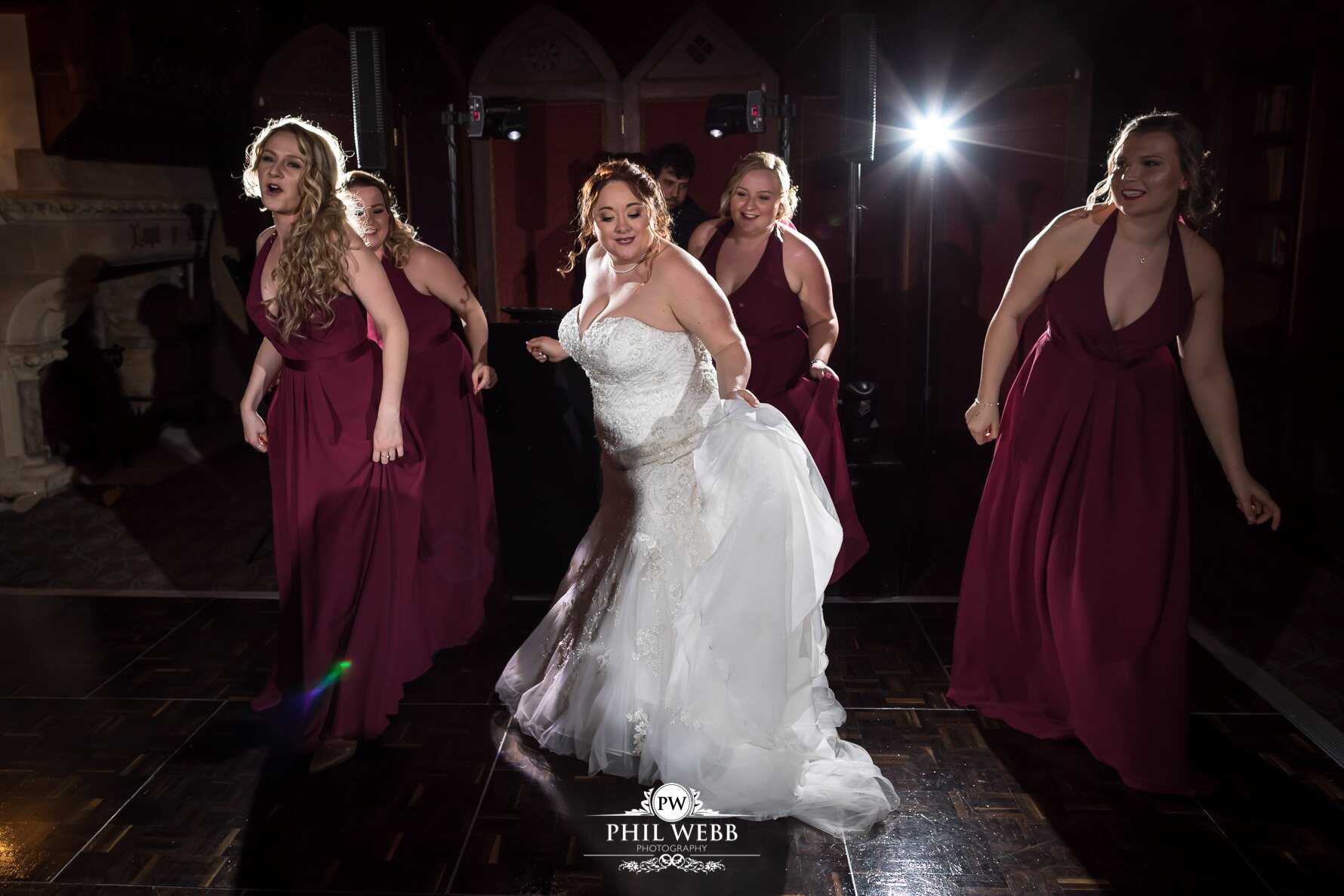 Ettington Park Hotel Wedding Photography wedding guests dancing party