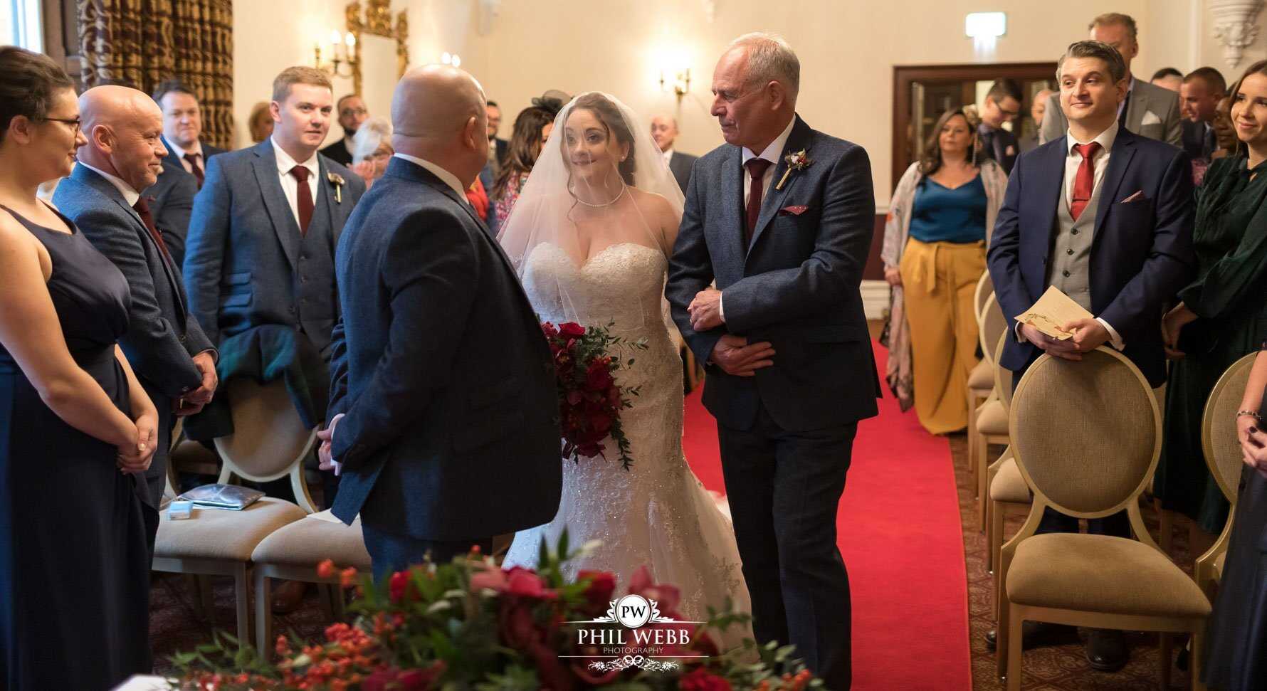 Ettington Park Hotel Wedding Photography indoor wedding ceremony