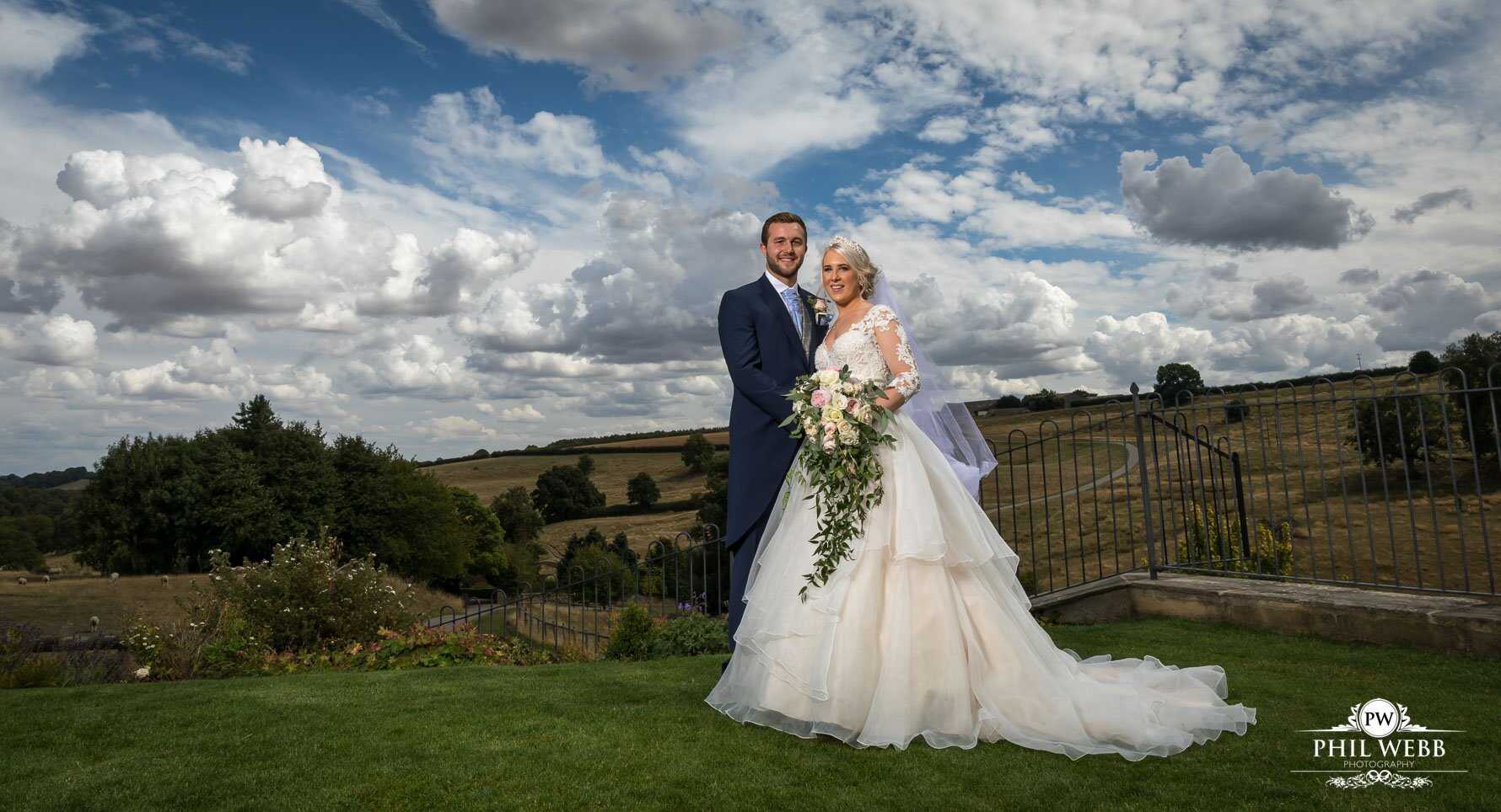 Kingscote Barn Wedding Photography bride and groom portrait
