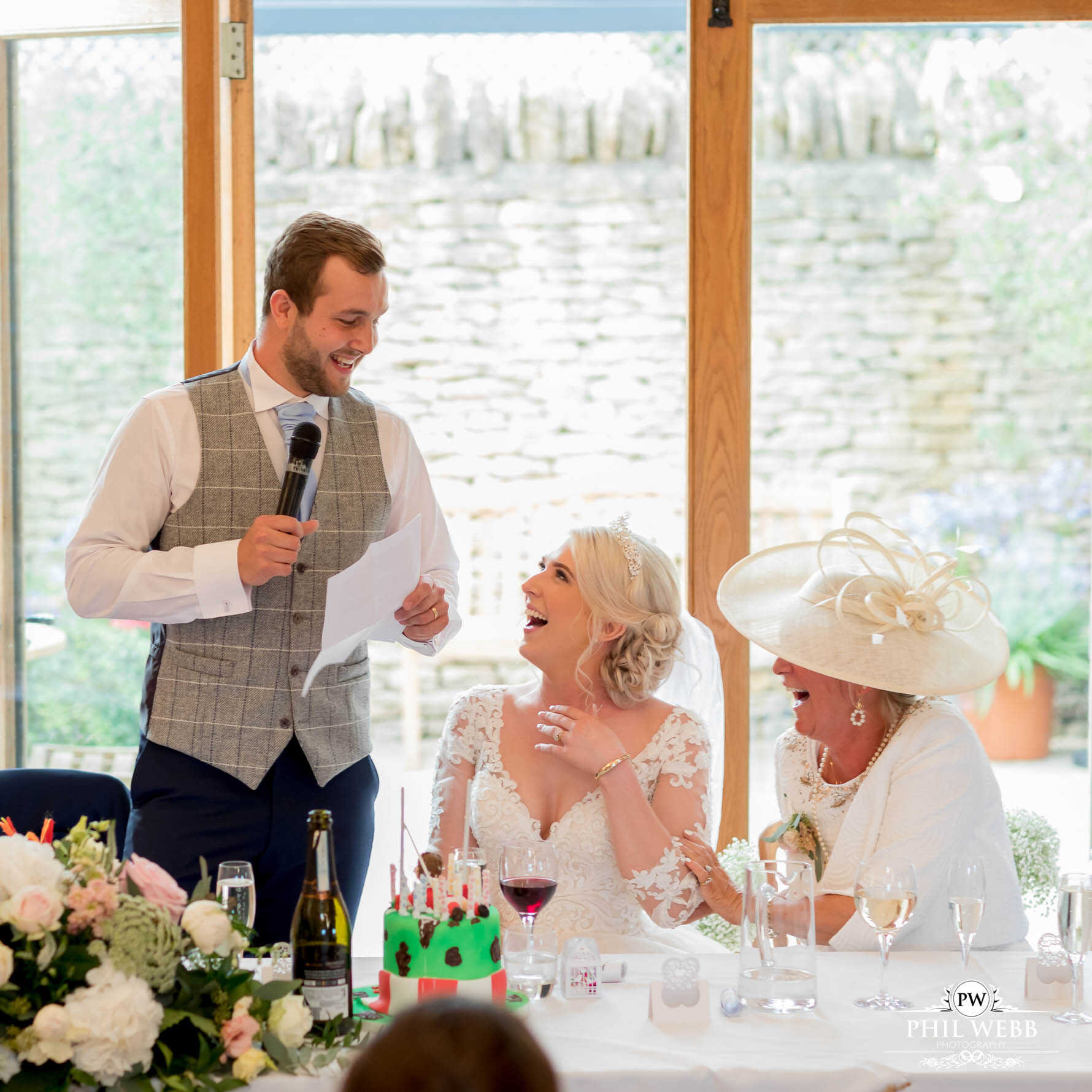 Kingscote Barn Wedding Photography reception speeches