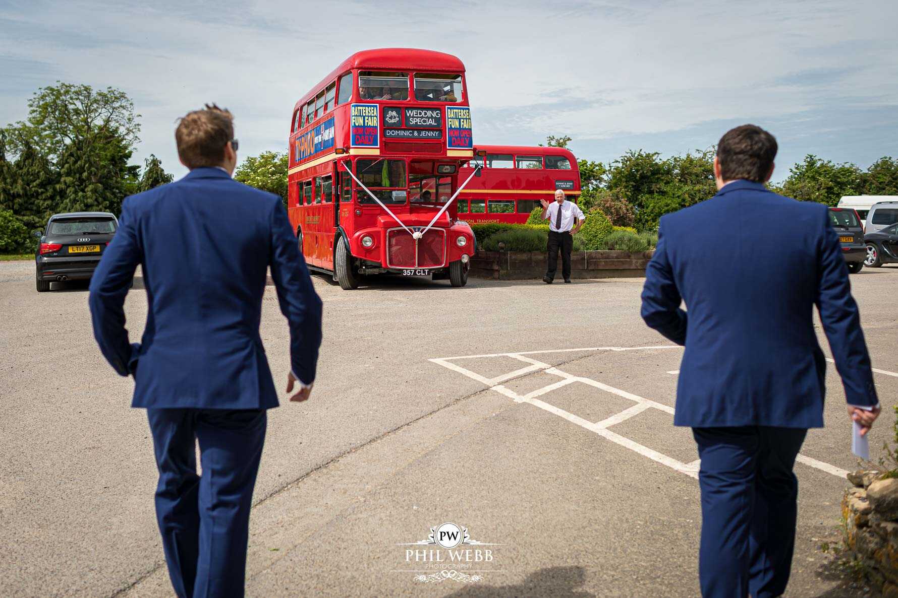 Church Wedding Photography wedding ceremony london bus