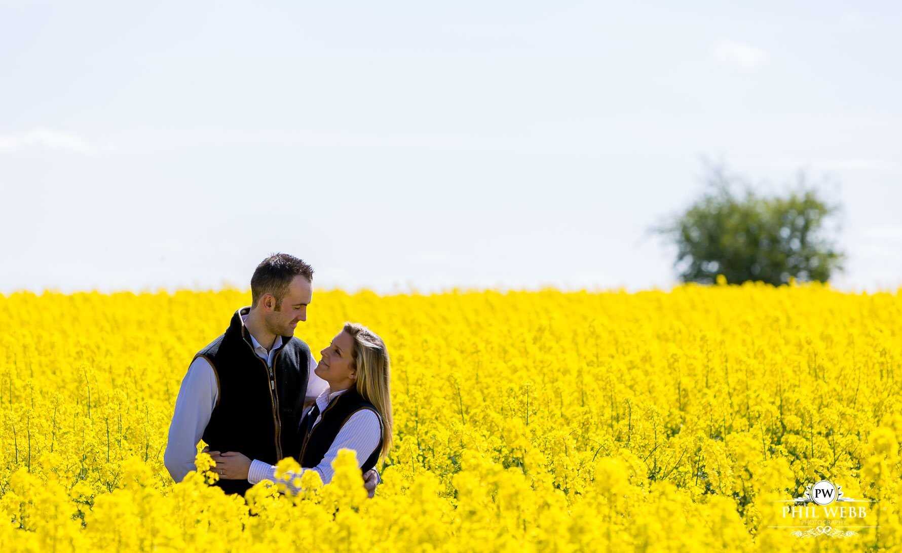 Engagement shoot Wedding Photography Rape seed field