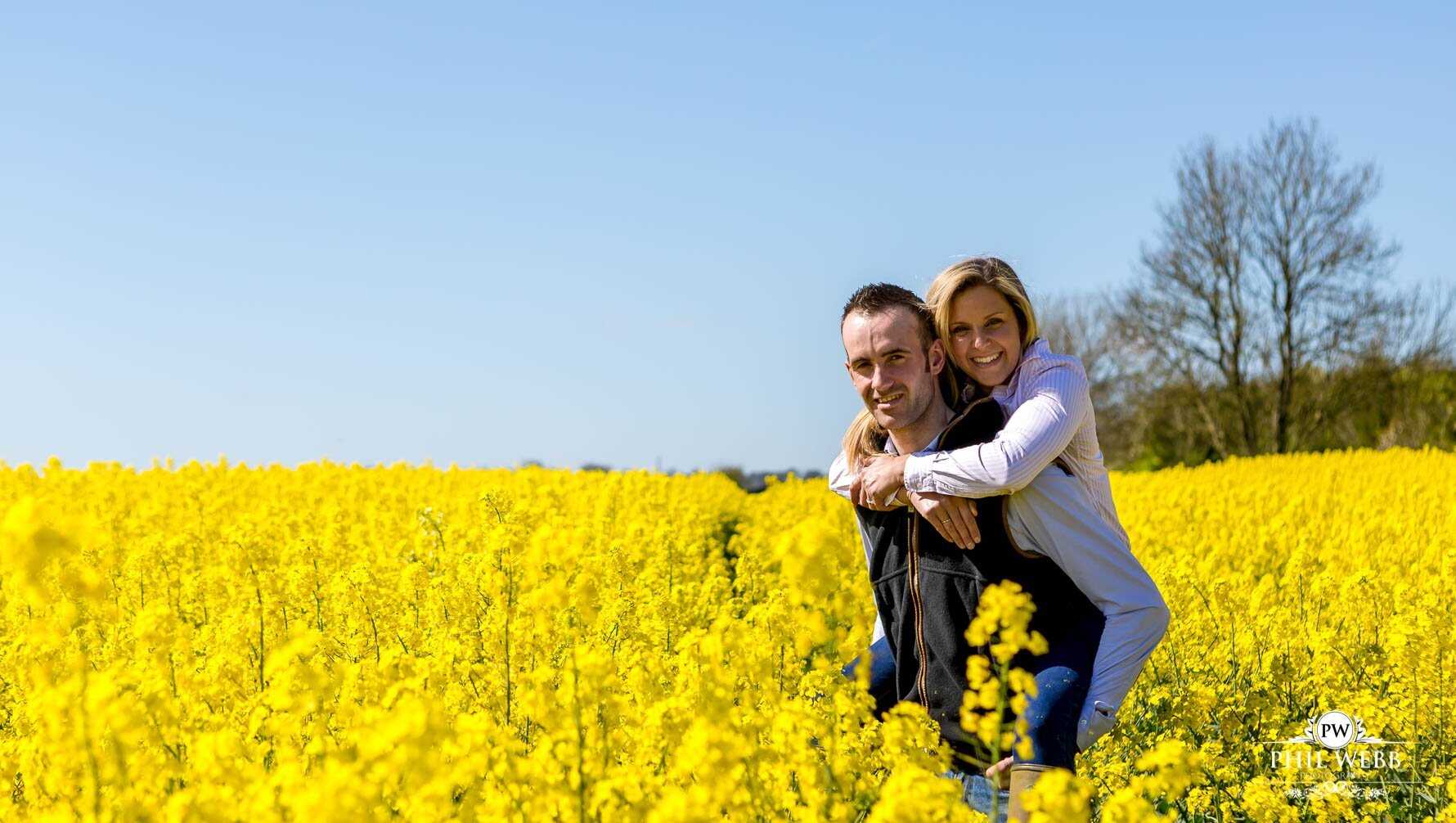 Engagement shoot Wedding Photography Rape seed field