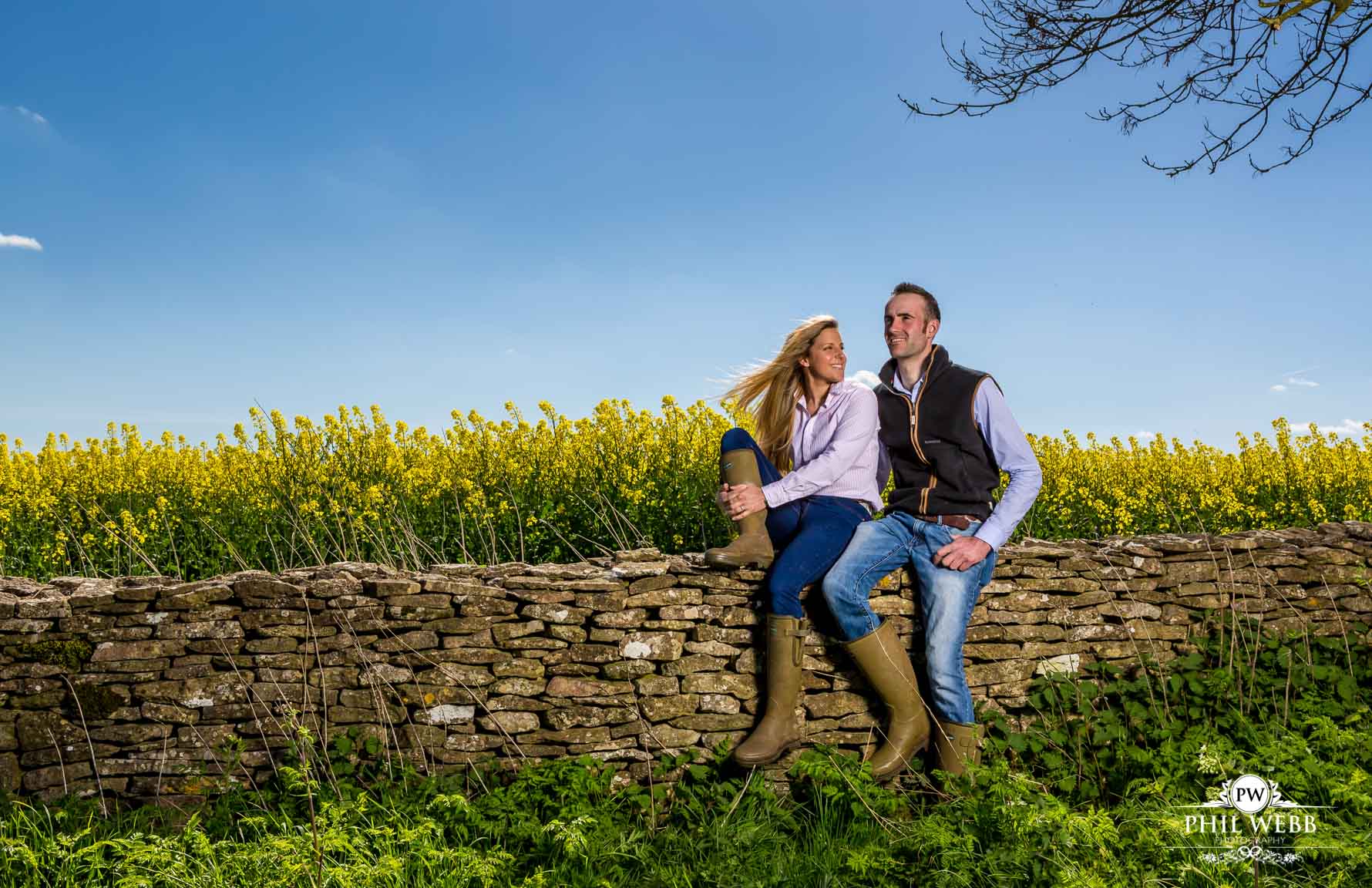 Engagement shoot Wedding Photography Rape seed field