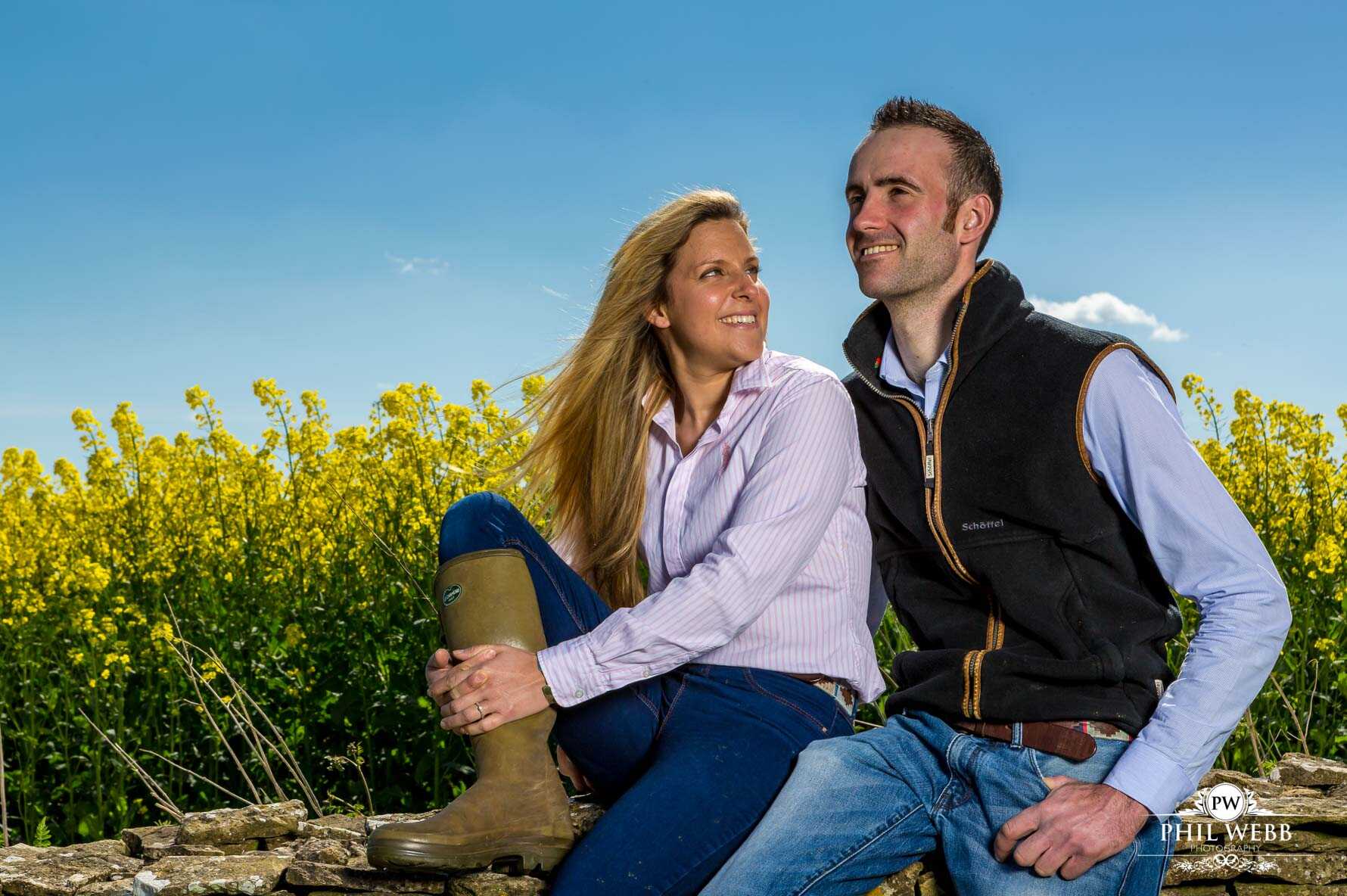 Engagement shoot Wedding Photography Rape seed field