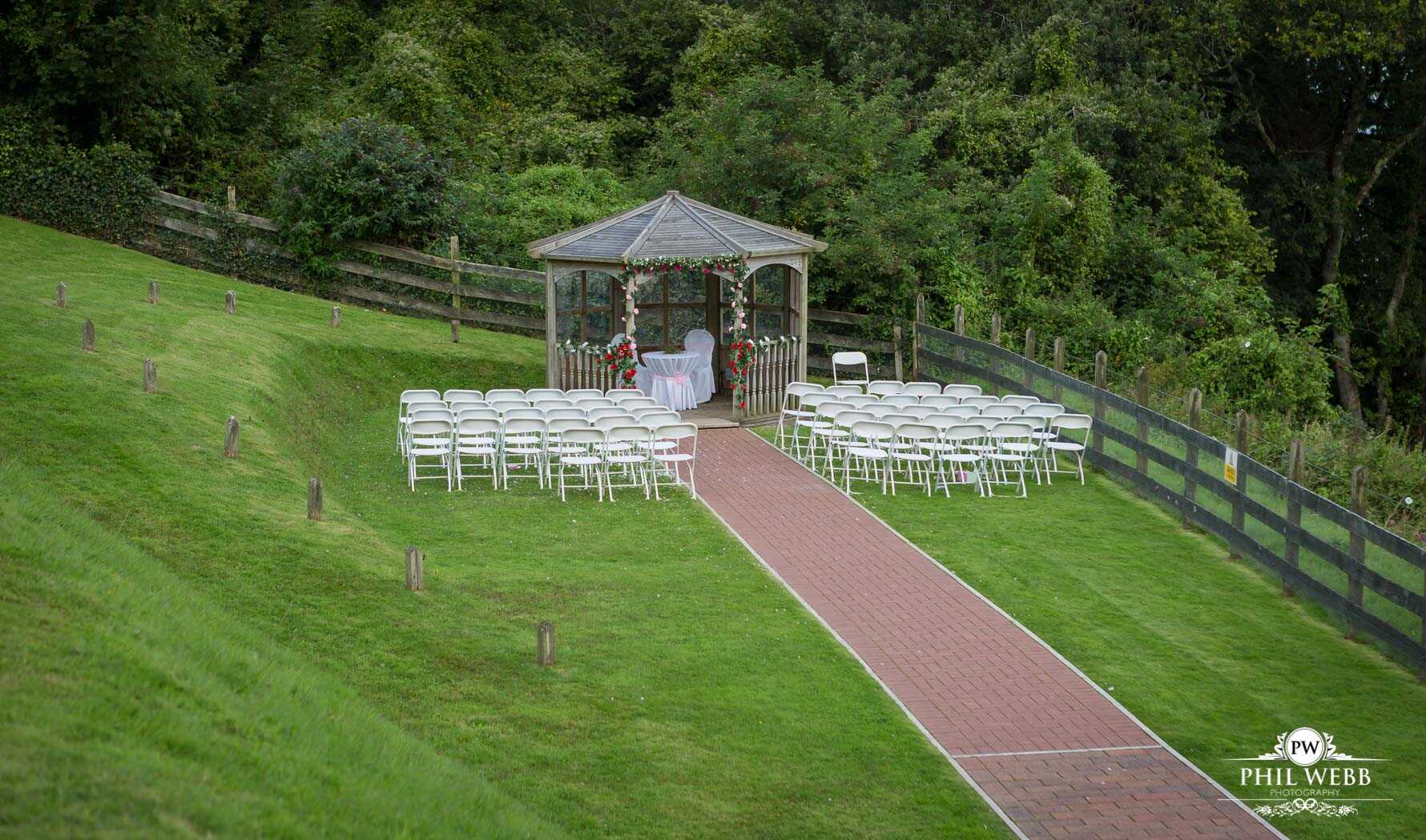 Sandy Cove Bay Wedding Photography outdoor ceremony area