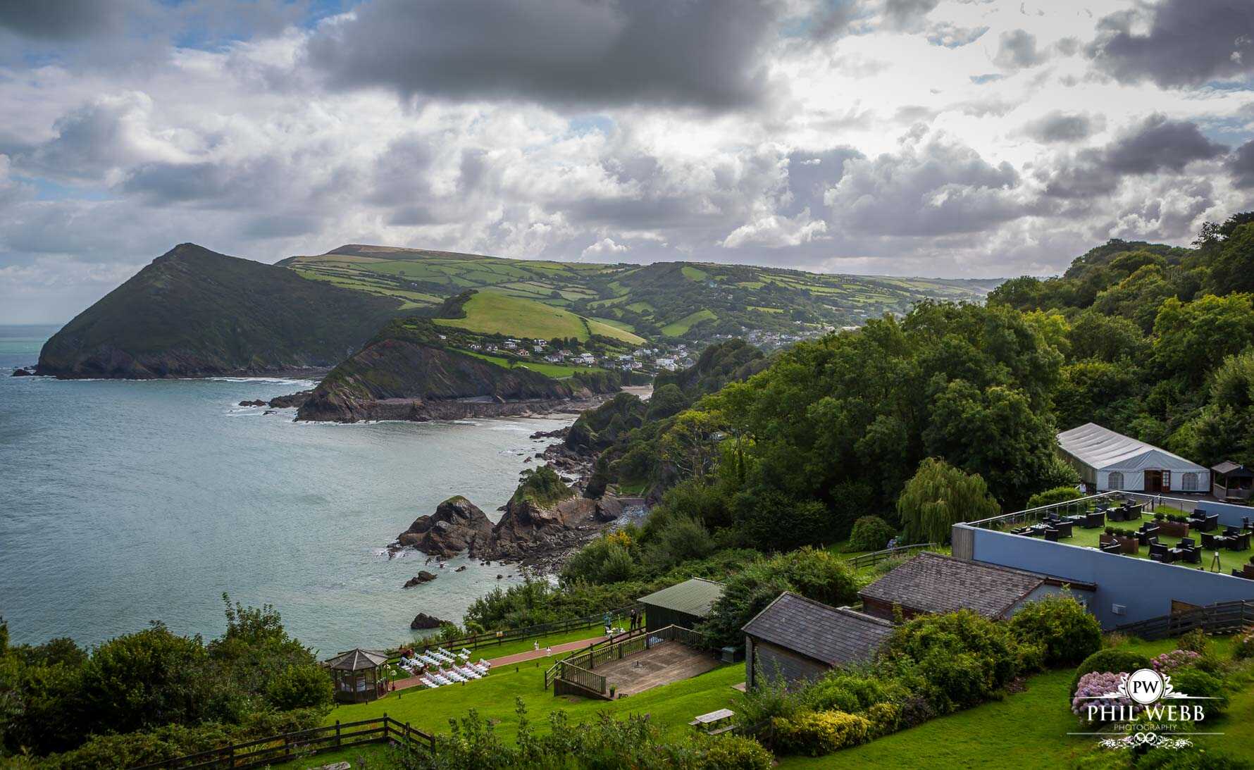 Sandy Cove Bay Wedding Photography wedding venue view