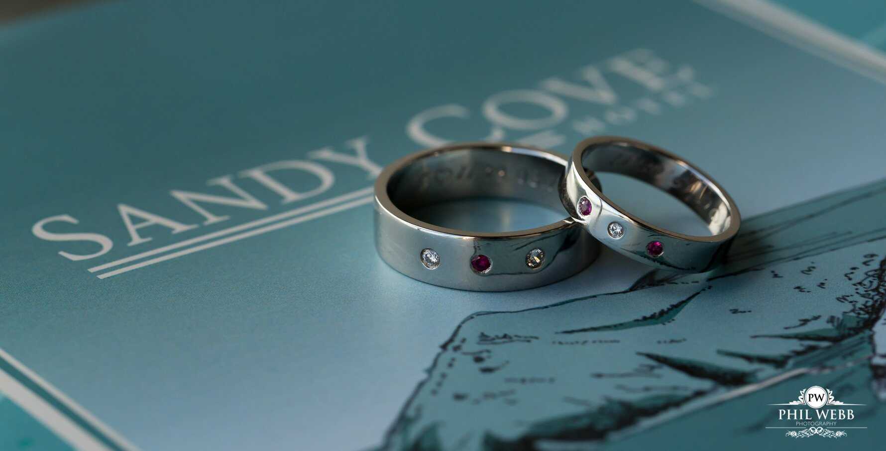 Sandy Cove Bay Wedding Photography bridal preparations wedding rings