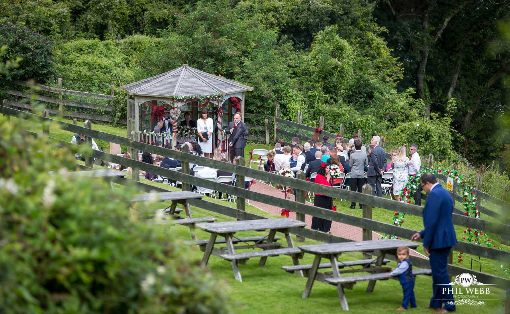 Sandy Cove Bay Wedding Photography outdoor wedding ceremony