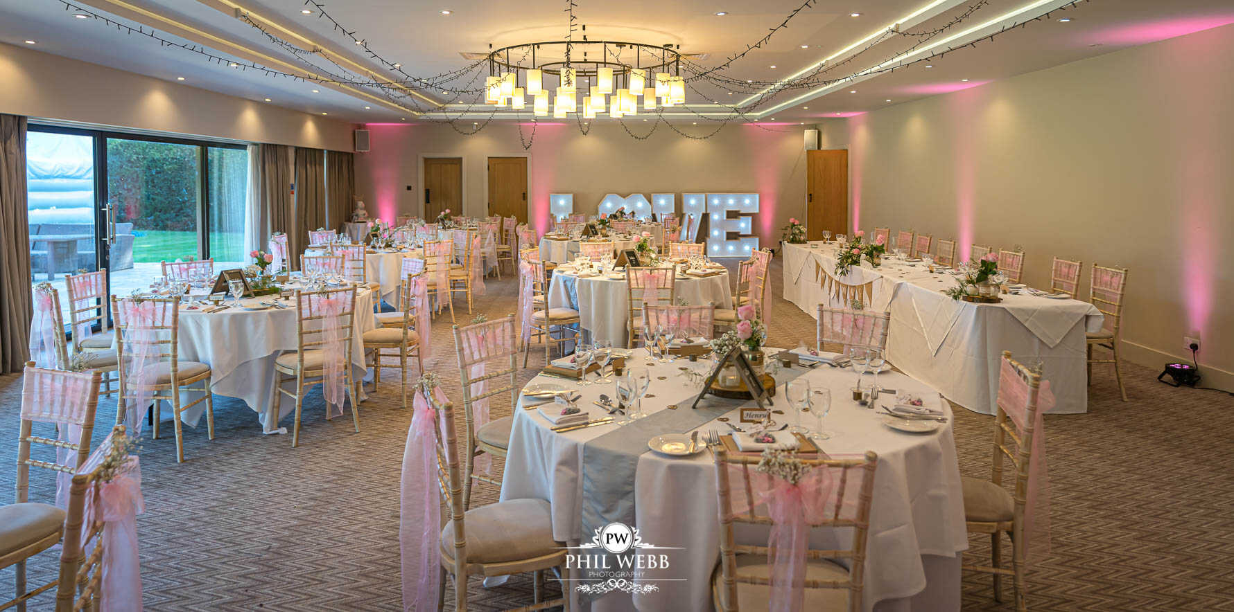Stonehouse Court Wedding Photography reception room