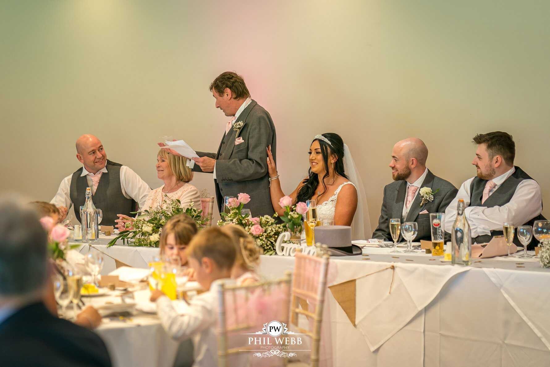 Stonehouse Court Wedding Photography reception speeches