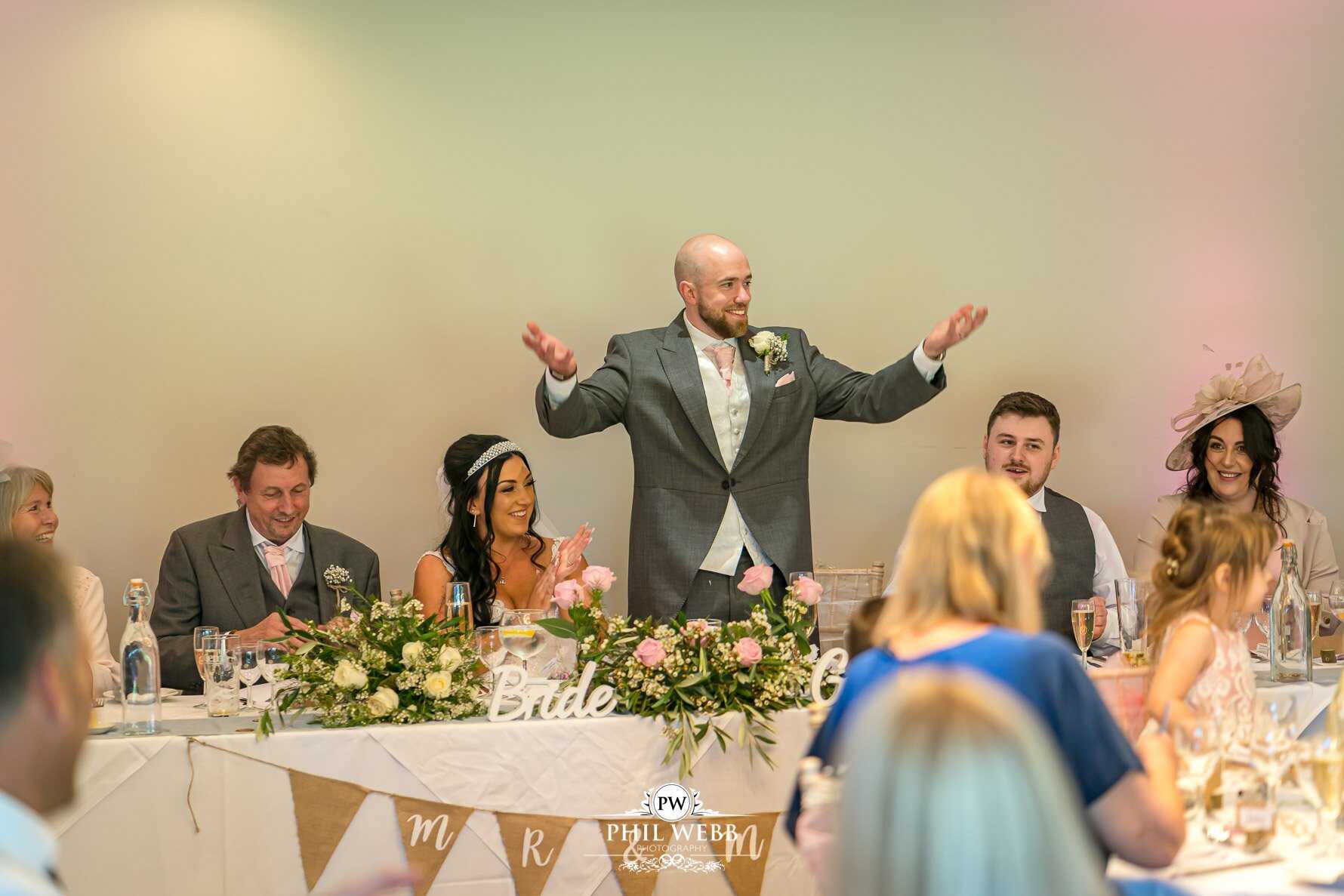Stonehouse Court Wedding Photography reception speeches