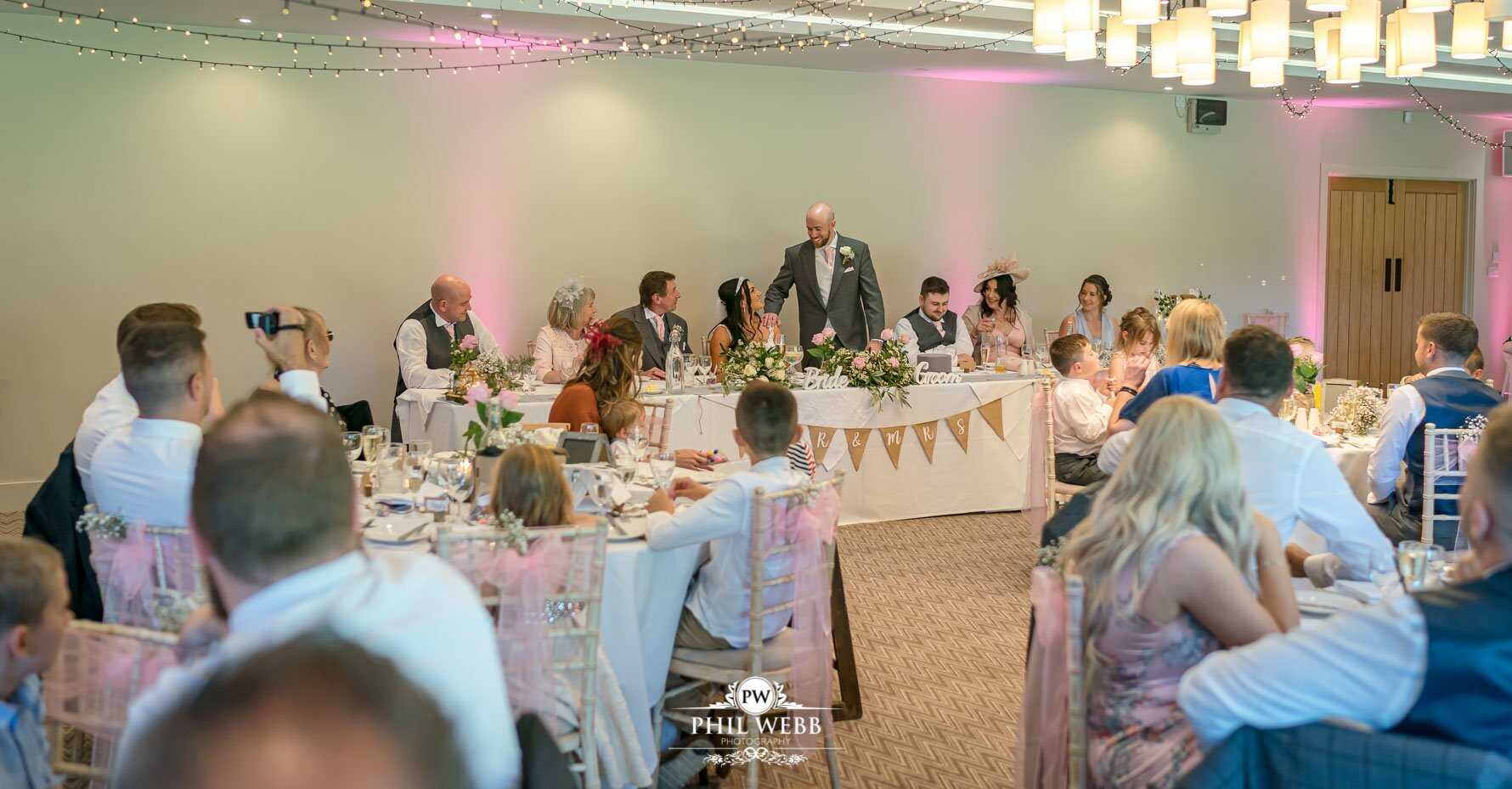 Stonehouse Court Wedding Photography reception speeches