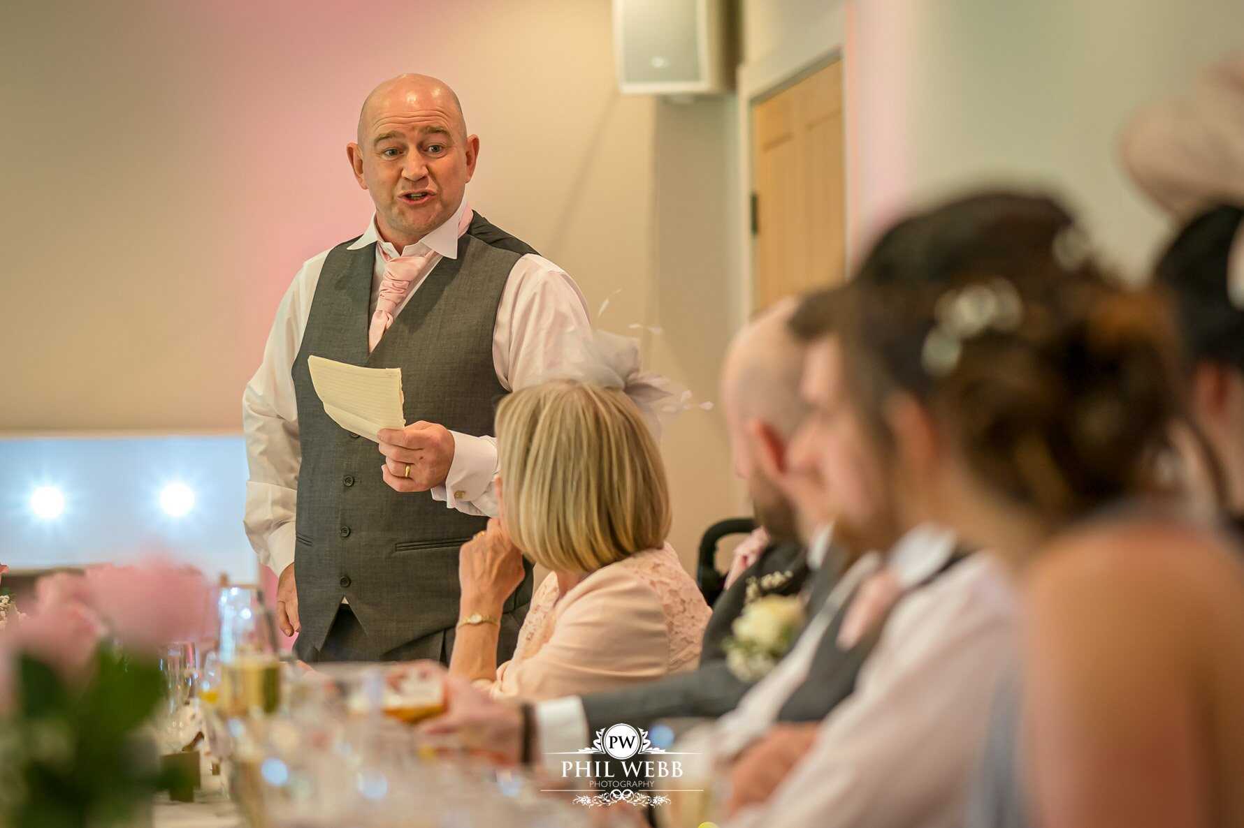 Stonehouse Court Wedding Photography reception speeches