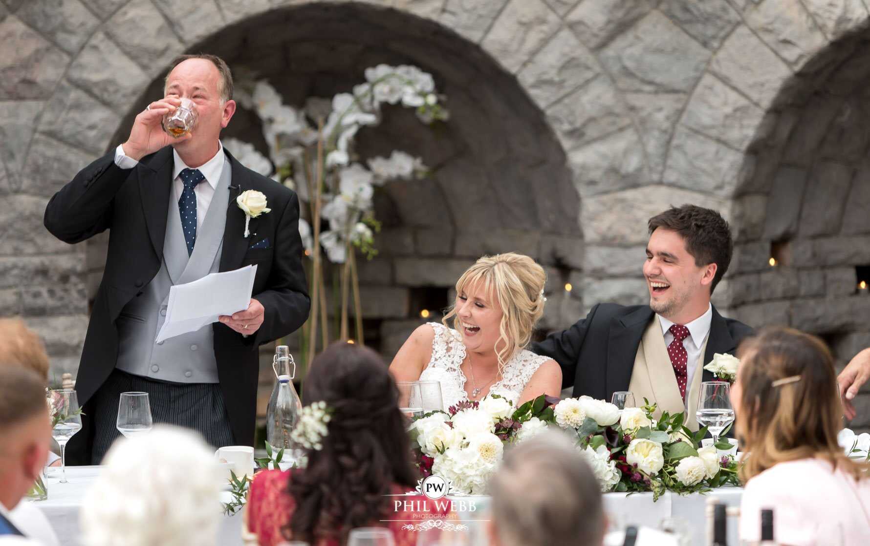 Tortworth Court Wedding Photography reception speeches