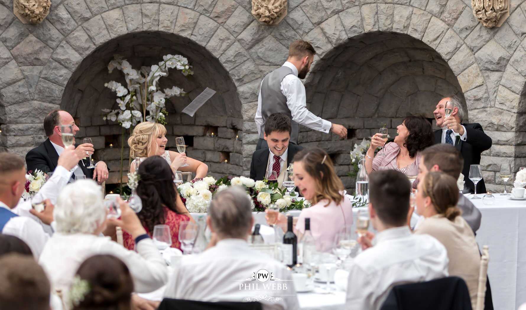 Tortworth Court Wedding Photography reception speeches