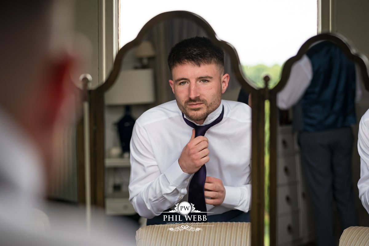 Clevedon Hall Wedding Photography groom preps