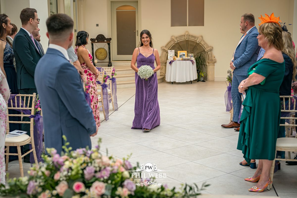 Clevedon Hall Wedding Photography indoor wedding ceremony