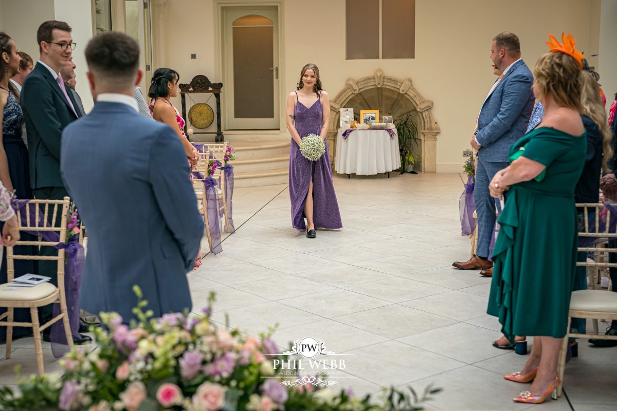 Clevedon Hall Wedding Photography indoor wedding ceremony